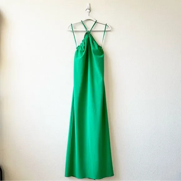 NWT Tanya Taylor Esme Halter Dress in Green Size Medium NWT Tanya Taylor Esme Halter Dress in Green Size Medium
